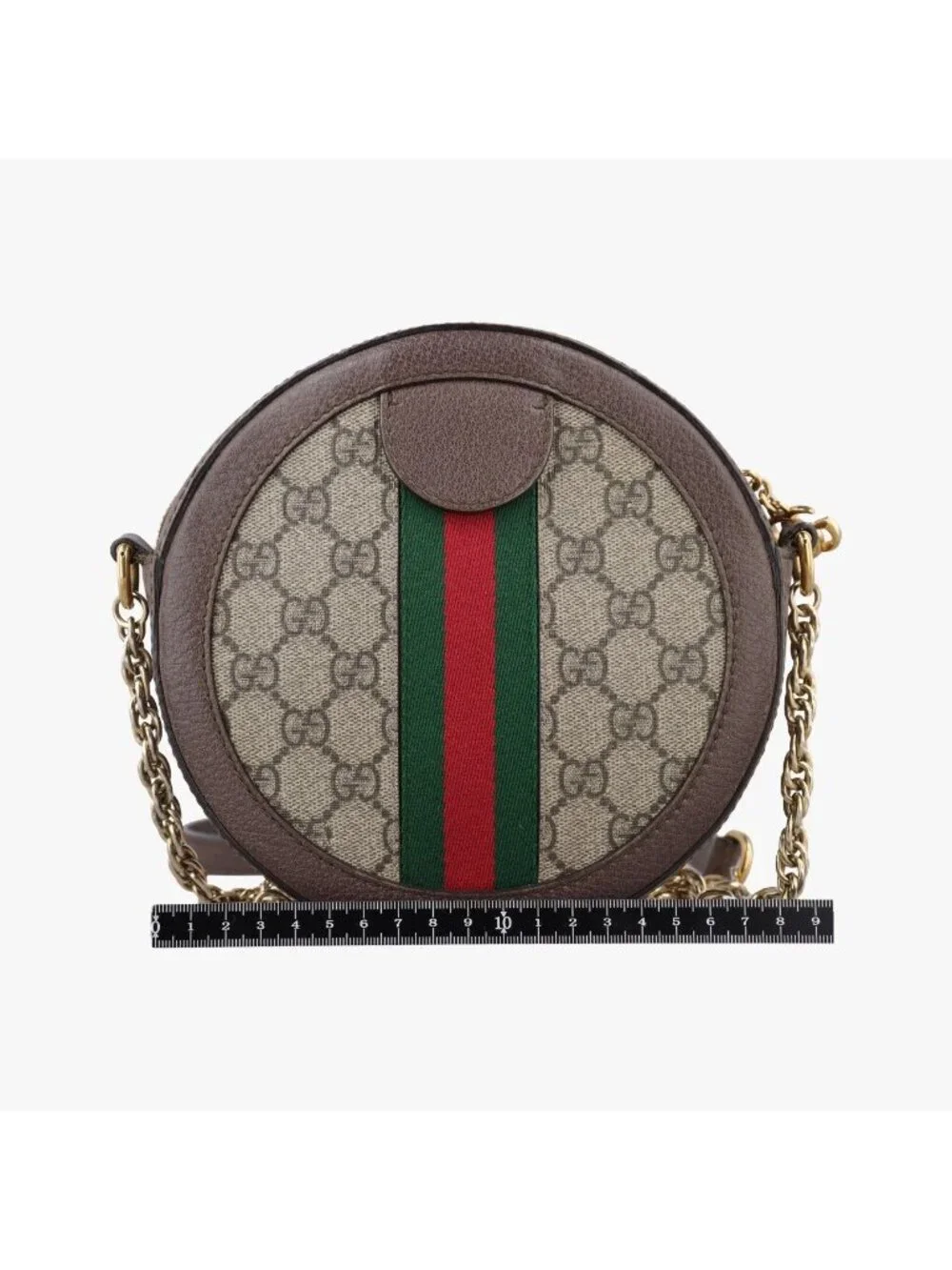 Gucci Ophidia Brown Beige Multi Canvas Leather Shoulder
